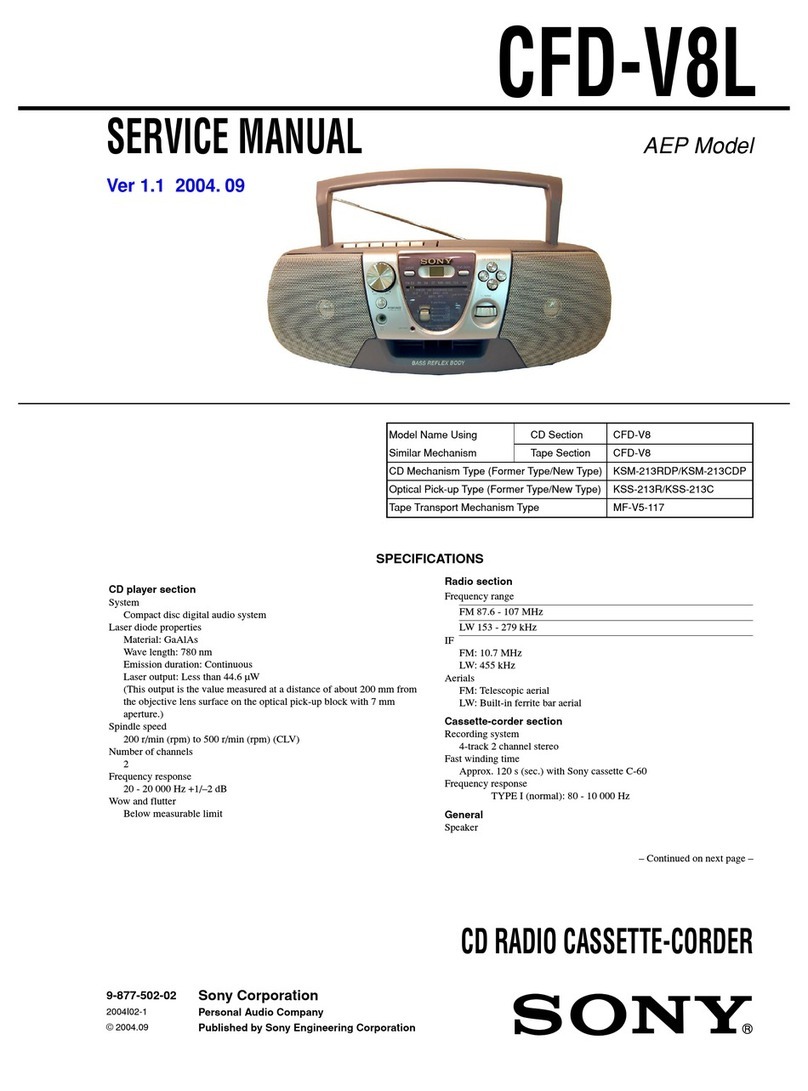 Sony CFD-V8L User manual