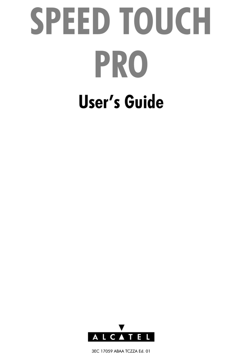 Alcatel SPEED TOUCH PRO User manual