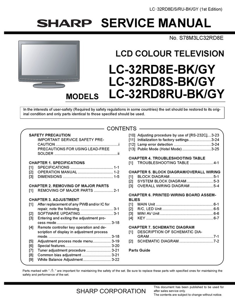 Sharp lc-32rd8 User manual