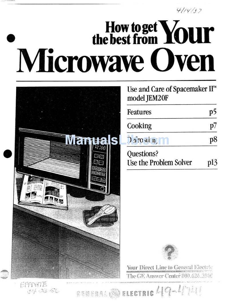 GE Spacemaker II JEM20F User manual