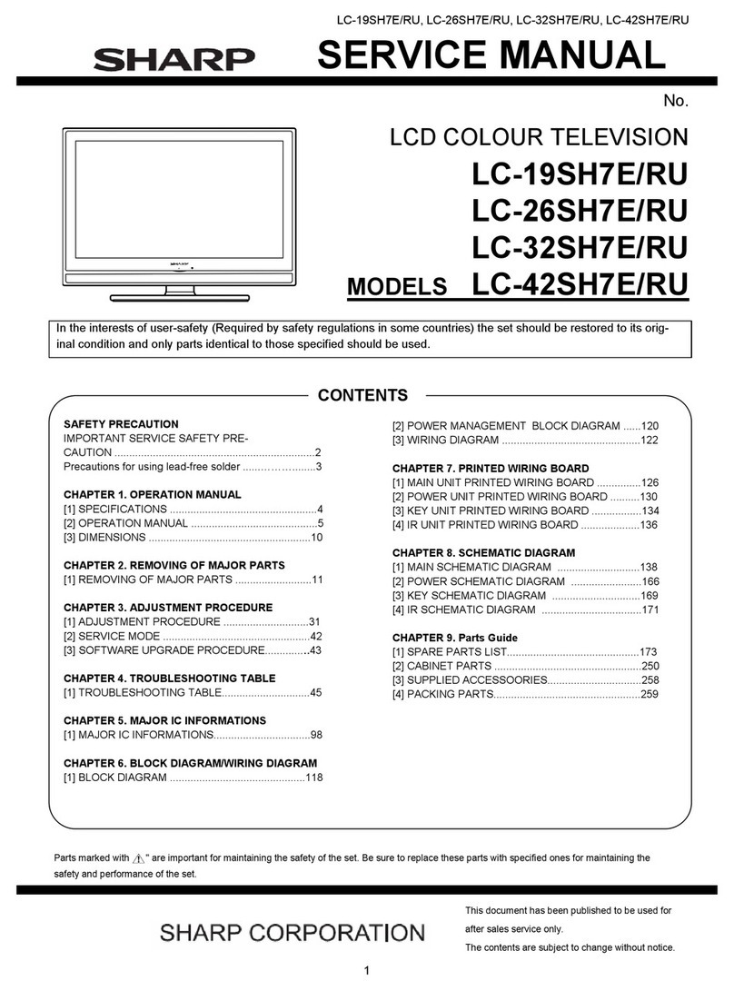 Sharp LC-26SH7E/RU User manual