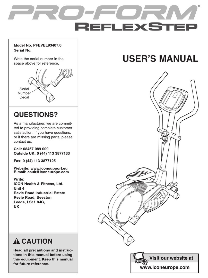 Pro-Form ReflexStep User manual