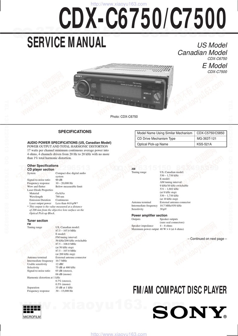 Sony CDX-C6750 Service manual