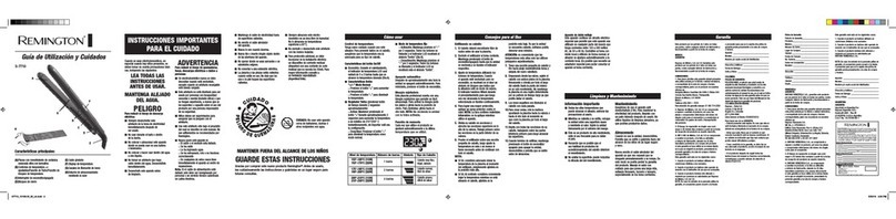 Remington S-7710 Use and care guide