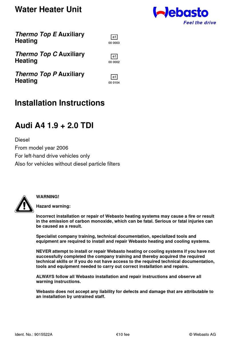 Webasto Thermo Top E User manual