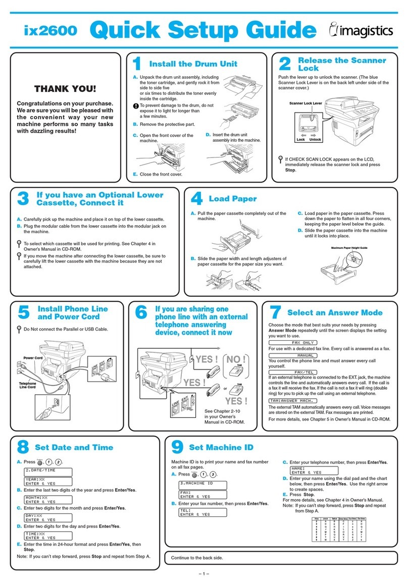 imagistics ix2600 User manual