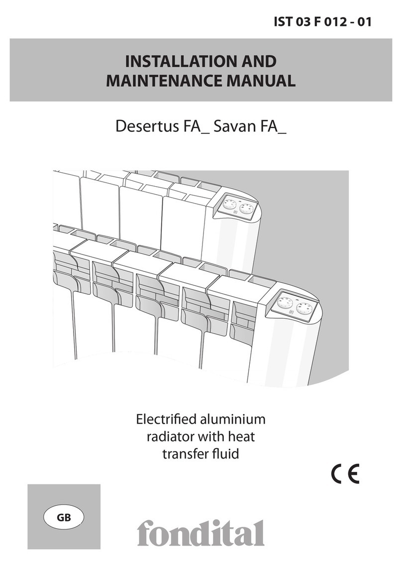 Fondital desertus fa series Installation and maintenance manual