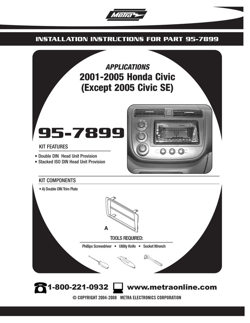 Metra Electronics 95-7899 installation instructions