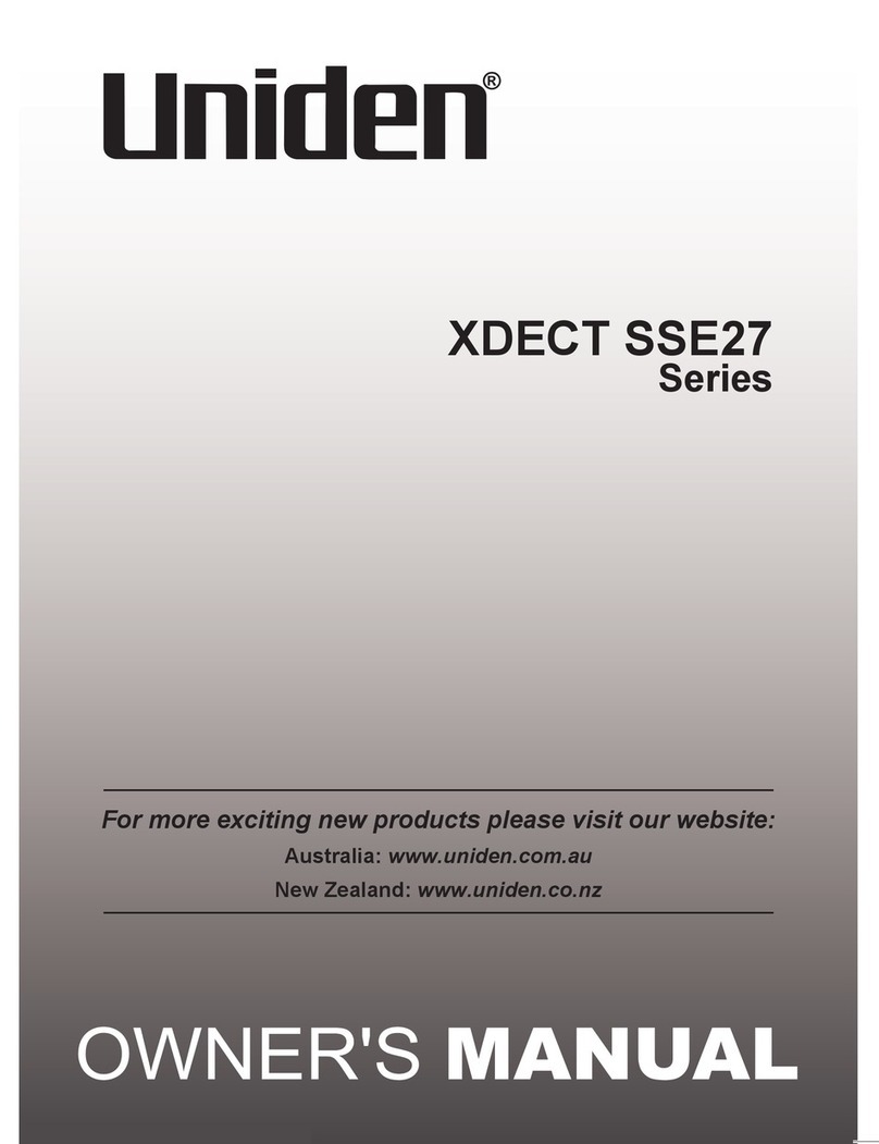 Uniden XDECT SSE27 series User manual Uniden XDECT SSE27 series User manual