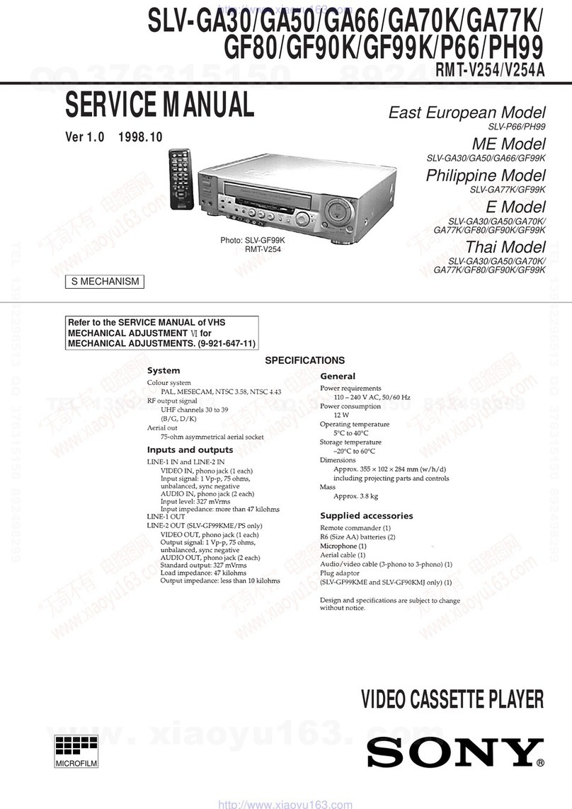Sony SLV-GA30 User manual