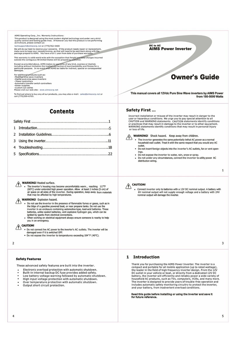 AIMS PWRI18012S User manual AIMS PWRI18012S User manual