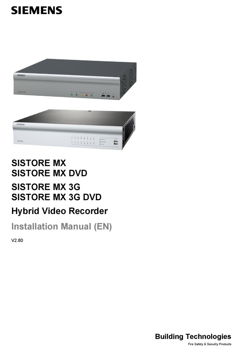 Siemens SISTORE MX installation manual