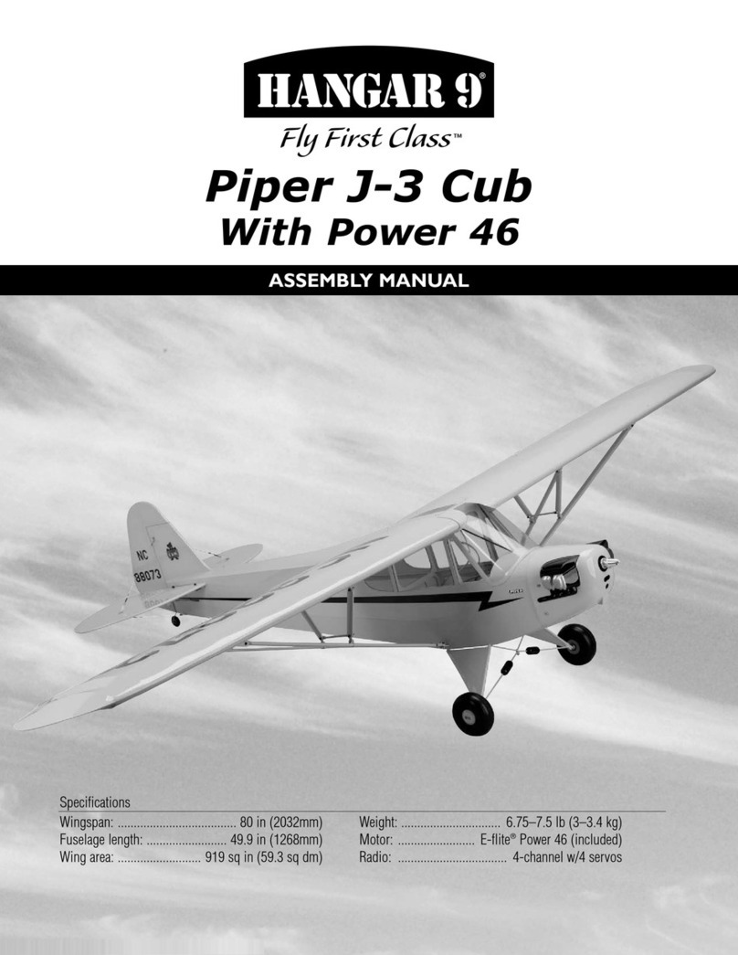 Hangar 9 Piper J-3 Cub 40 Assembly manual