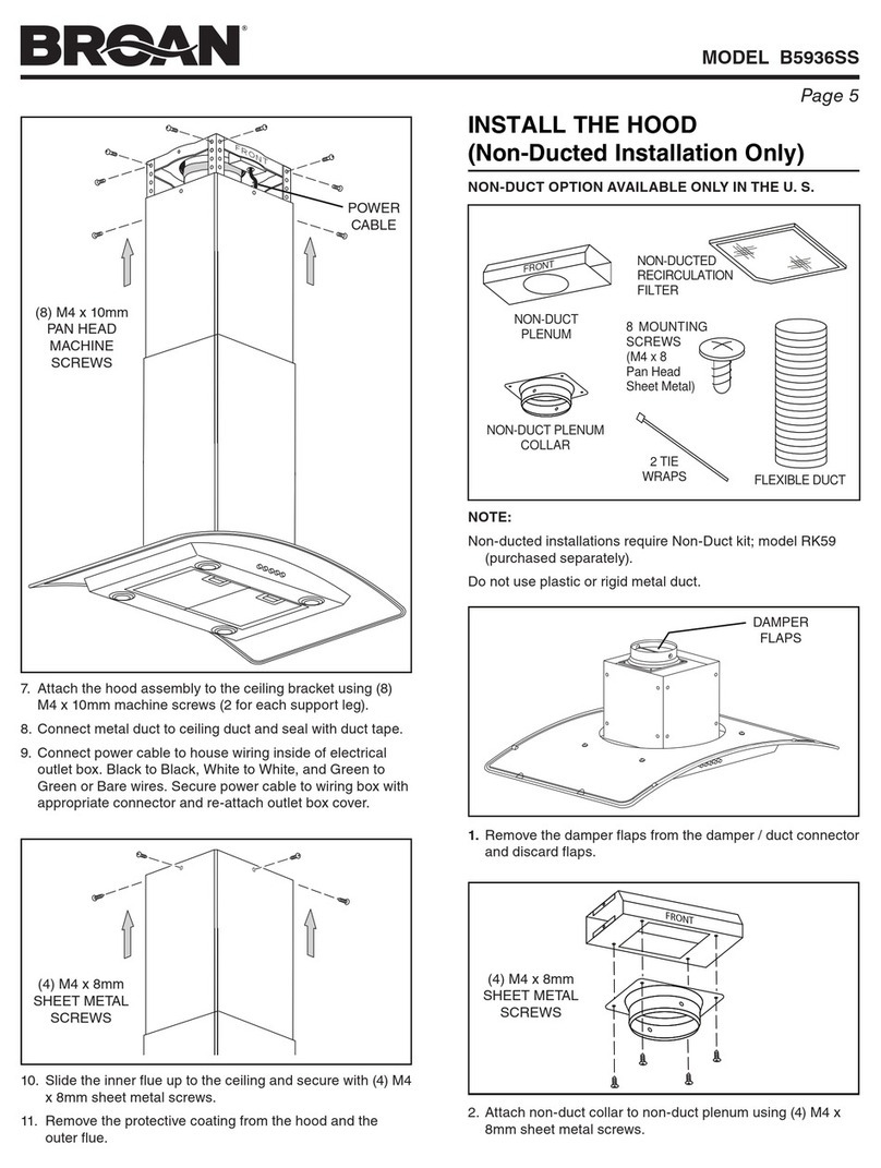 Broan B5936SS User manual