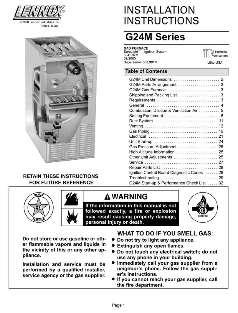 Lennox G24M2-45 User manual Lennox G24M2-45 User manual
