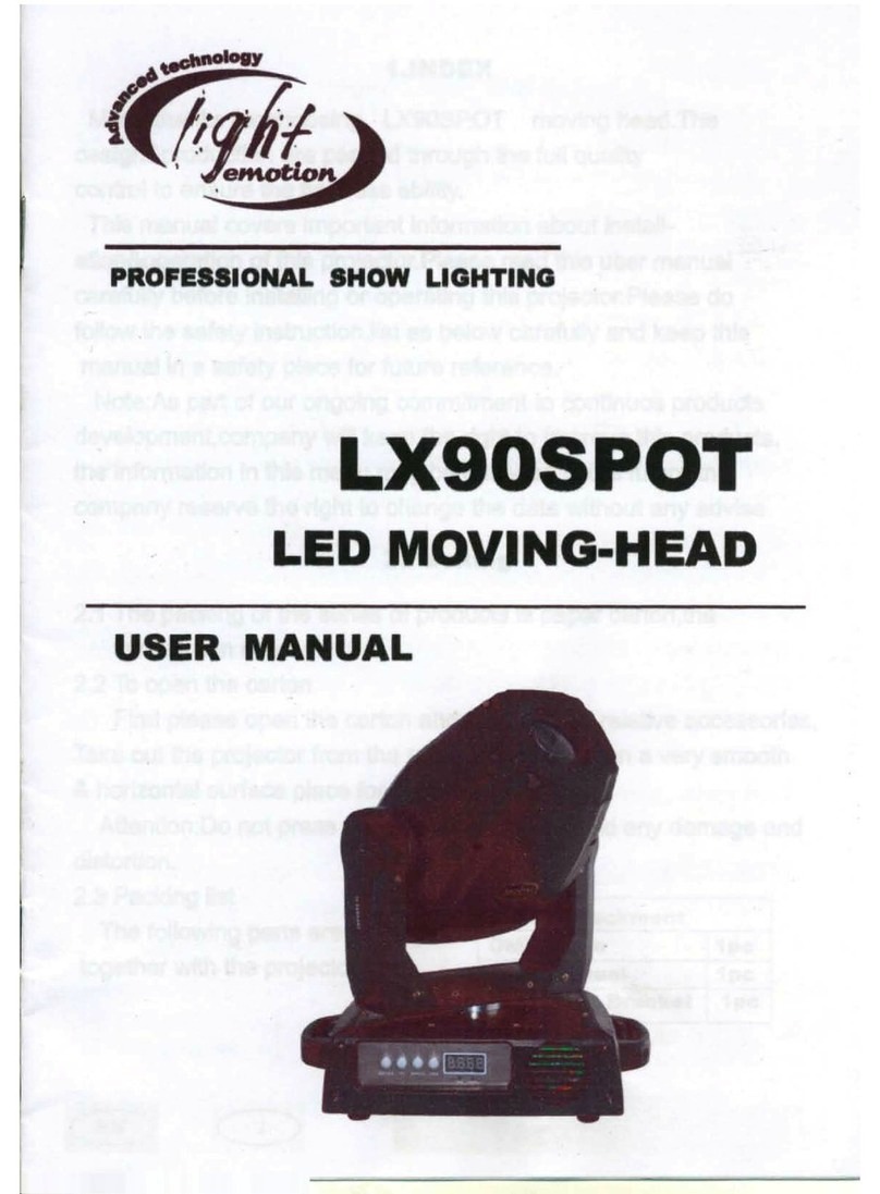 Light Emotion LX90SPOT User manual Light Emotion LX90SPOT User manual