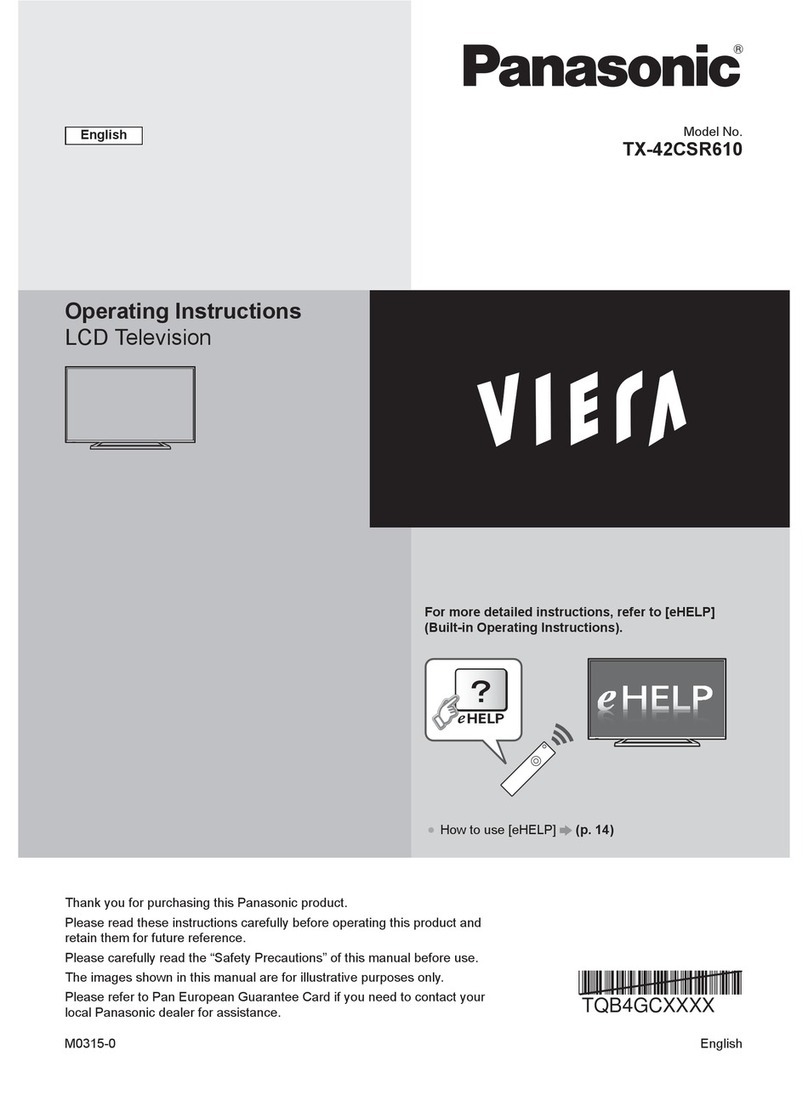 Panasonic VIERA TX-42CSR610 User manual Panasonic VIERA TX-42CSR610 User manual