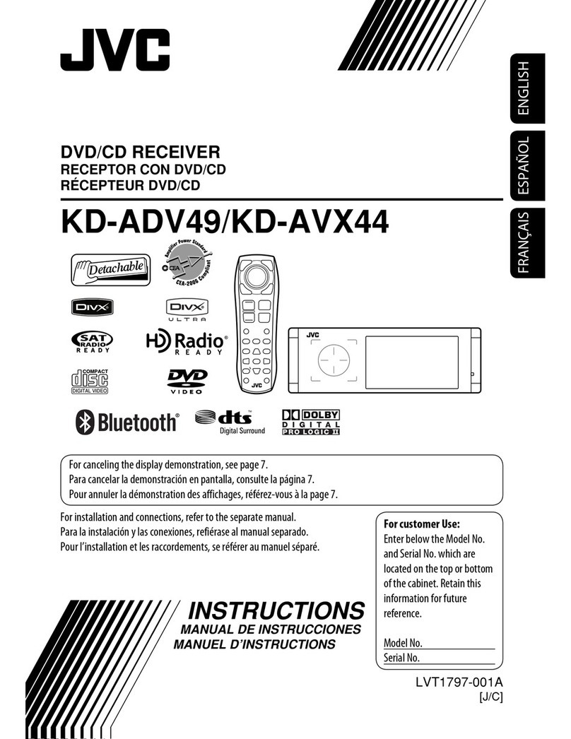 JVC KD-ADV49 - DVD Player With LCD monitor User manual