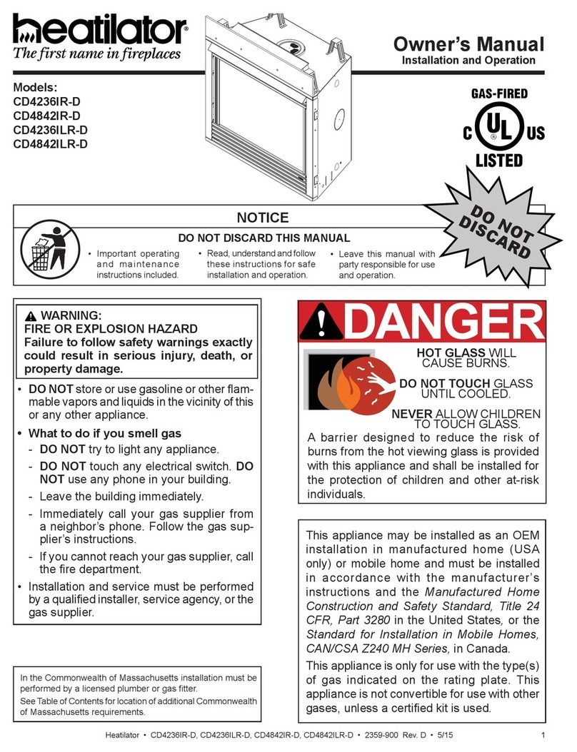 Heatilator CD4236IR-D User manual