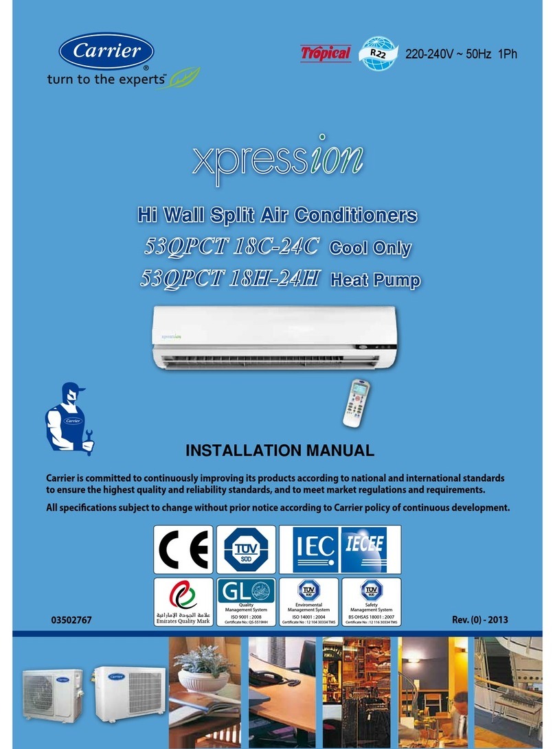 Carrier 53QPCT18H-708F User manual