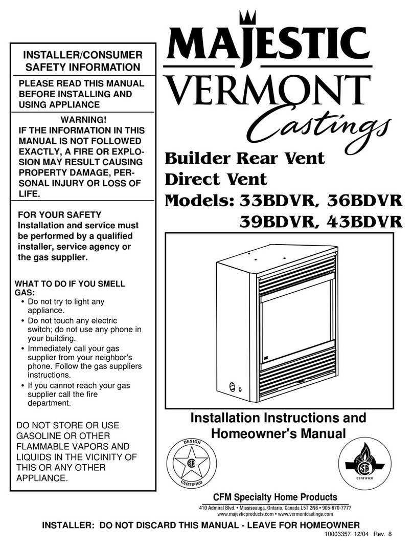 Majestic 33BDVR Assembly instructions