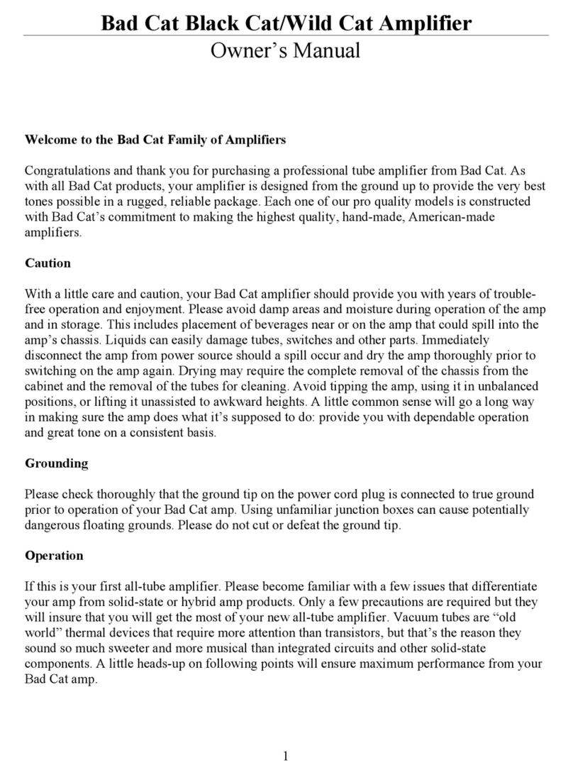 Bad Cat Black Cat Series owner's manual