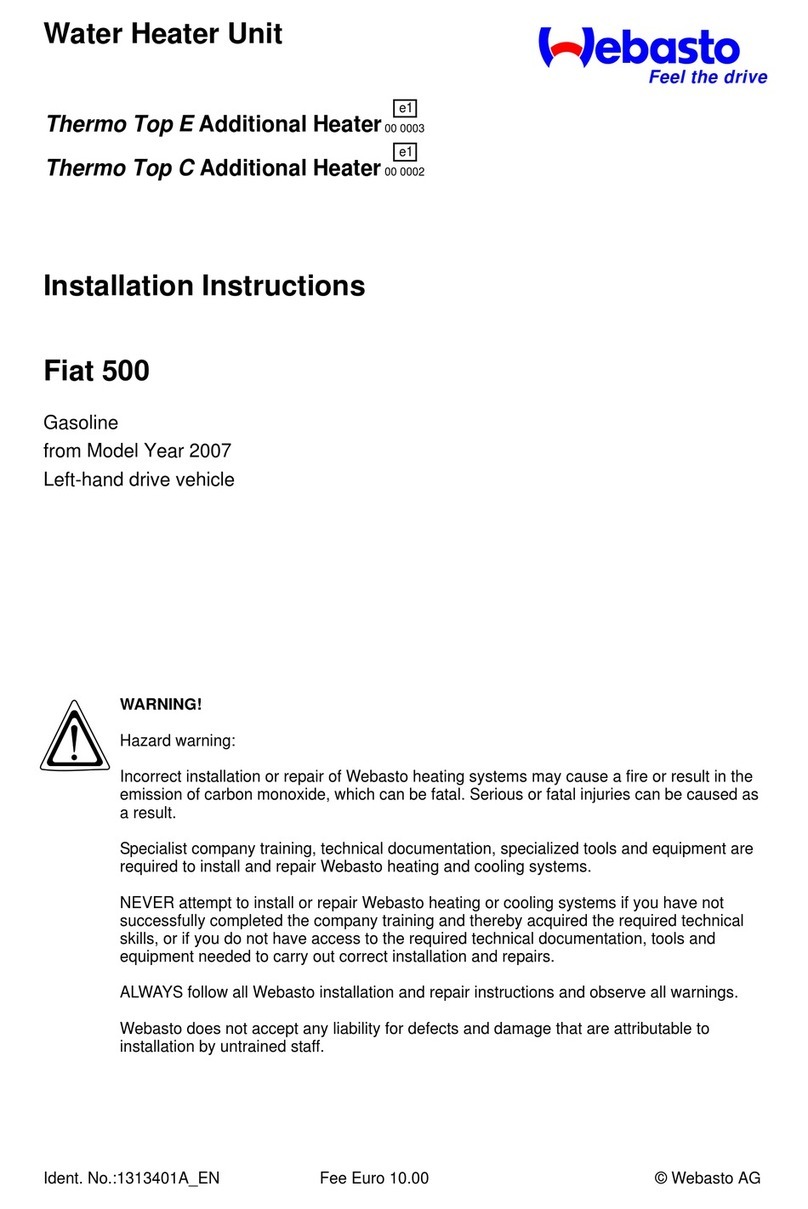 Webasto Thermo Top E User manual