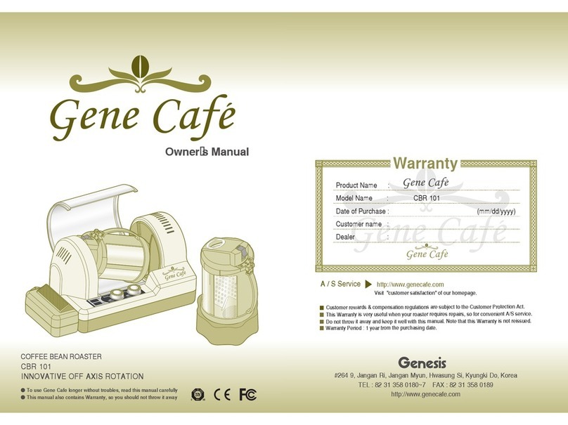 Gene Cafe CBR-101 owner's manual
