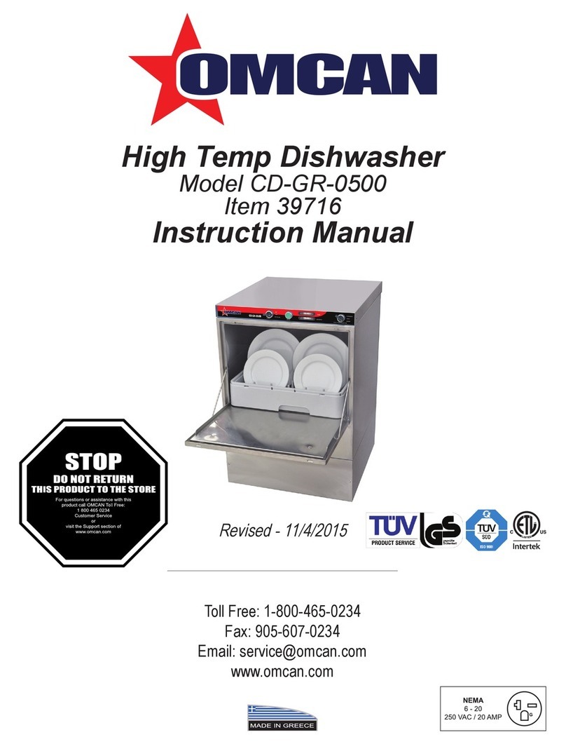 Omcan CD-GR-0500 instruction manual