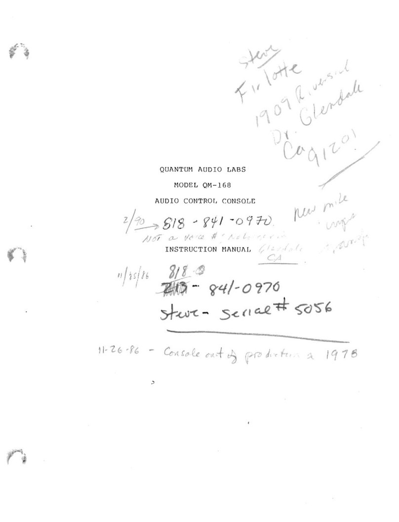 Quantum QM-168 instruction manual