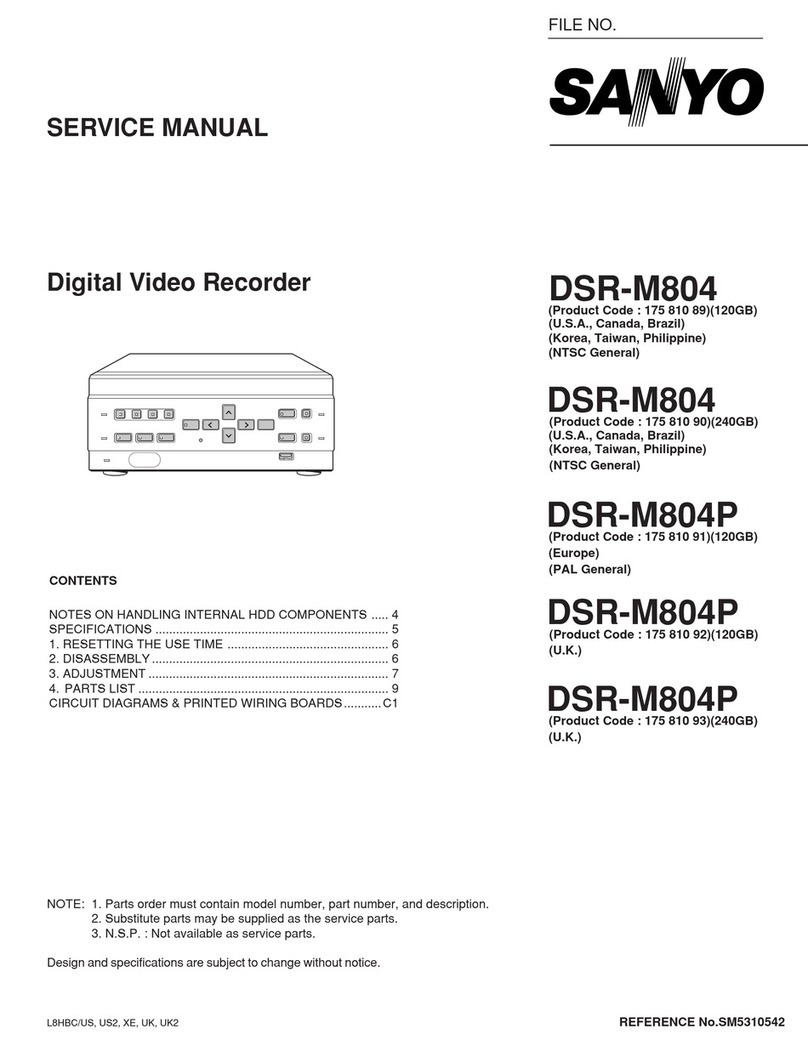 Sanyo DSR-M804 Series User manual
