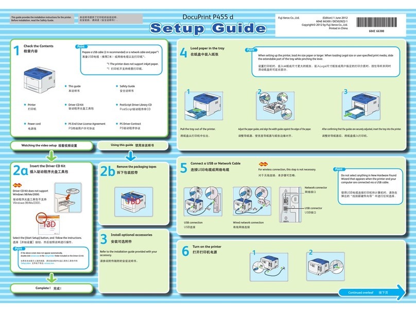 Fuji Xerox DocuPrint P455 D User manual
