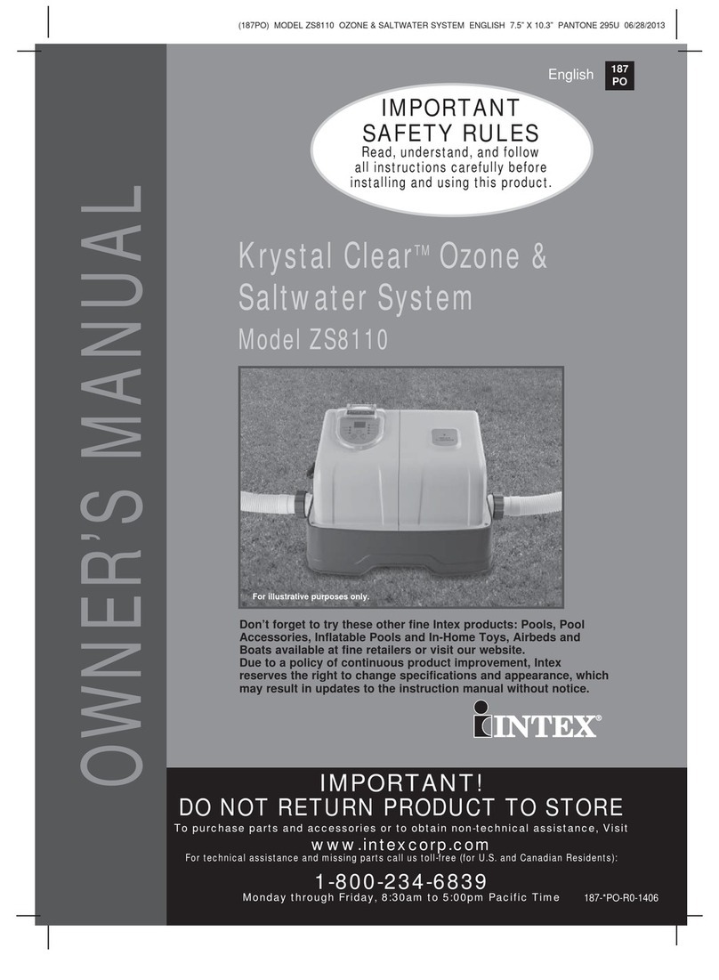 Intex Krystal Clear ZS8110 owner's manual