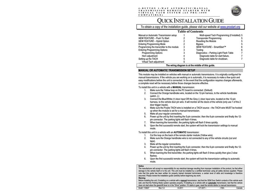 ProStart CT-3371 Quick installation guide