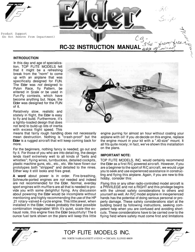 Top Flite Elder RC-32 User manual
