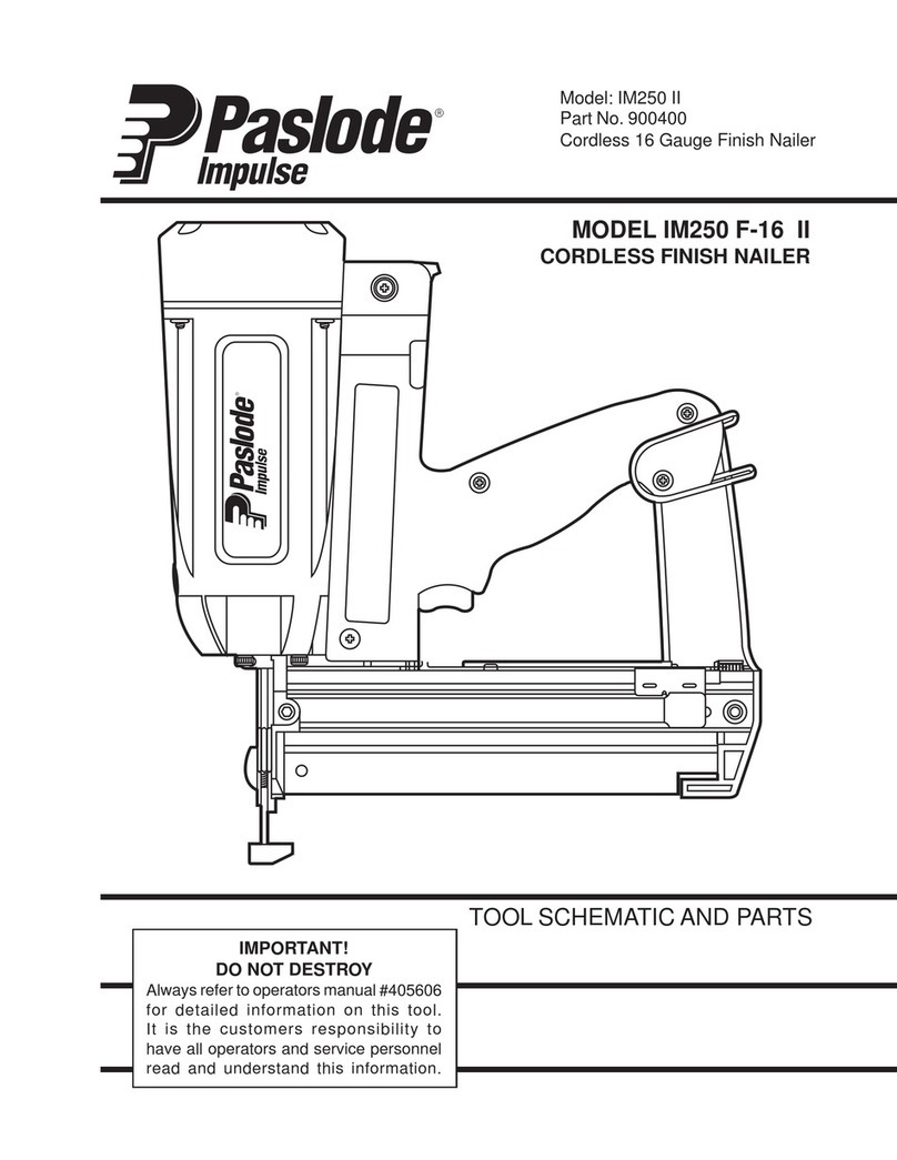 Paslode IM250 F-16 II Technical manual