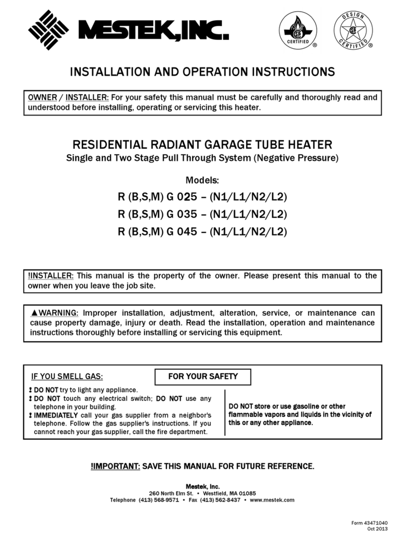 Mestek R(B Installation and operation instructions