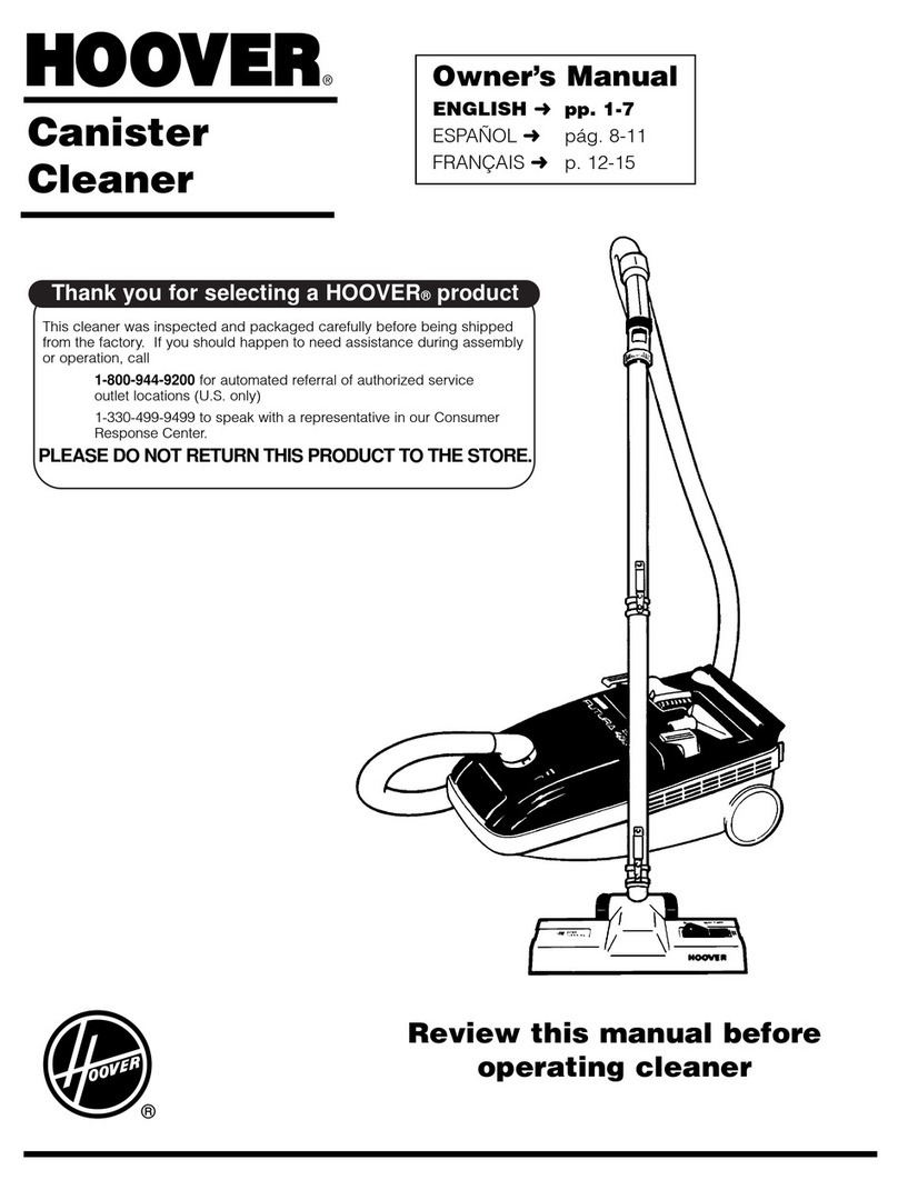 Hoover S3510050 User manual