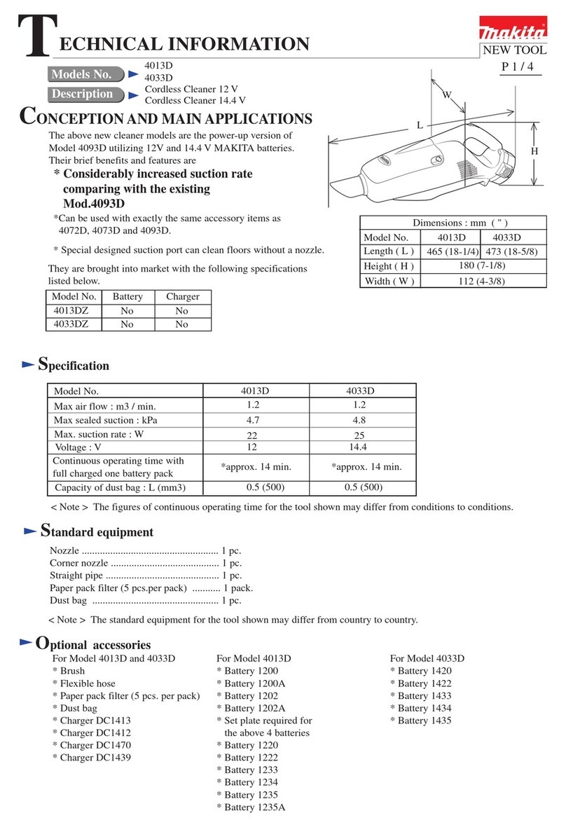 Makita 4013D technical information