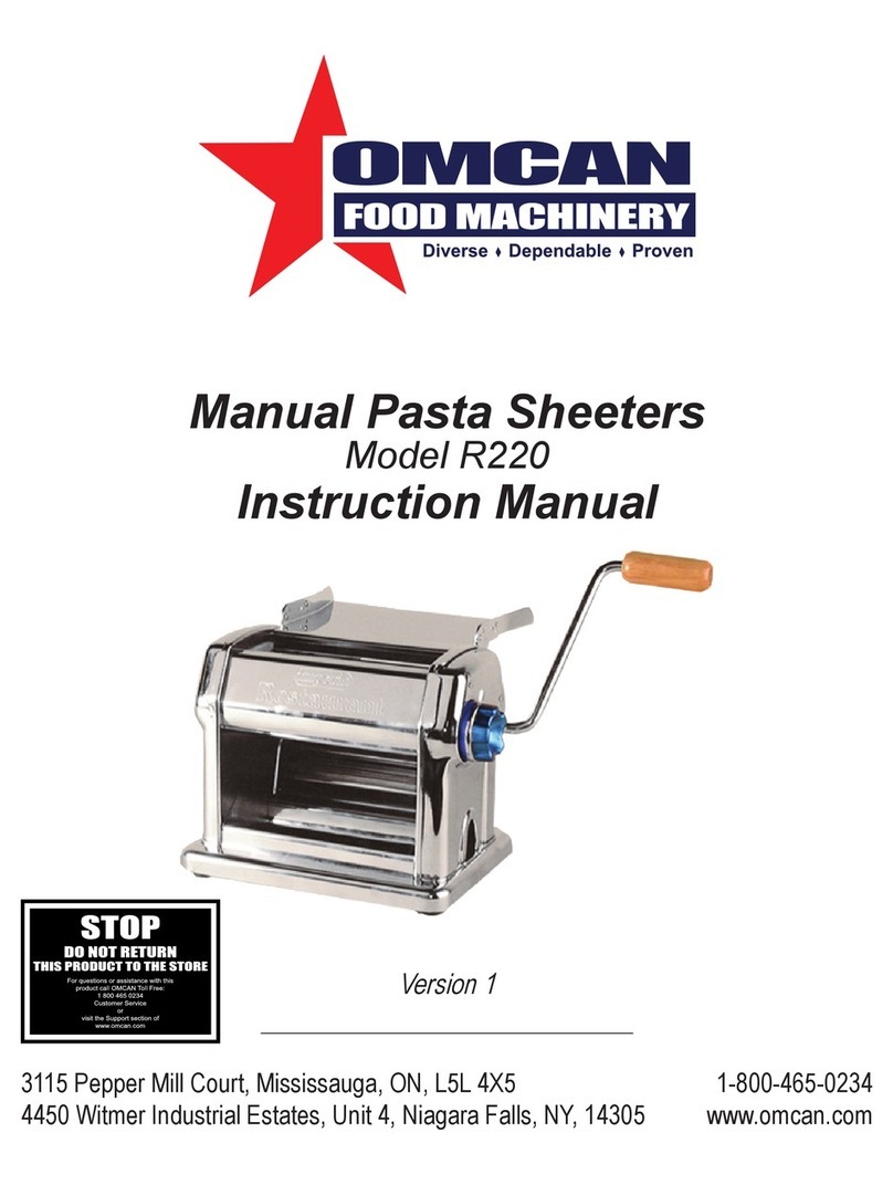 Omcan R220 instruction manual