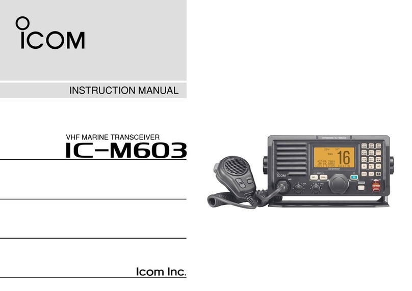 Icom IC-M603 instruction manual