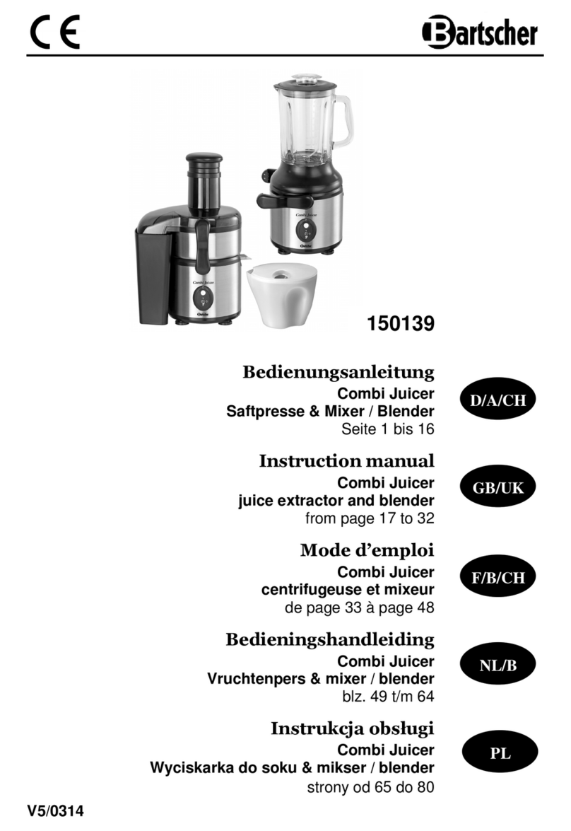 Bartscher 150139 User manual