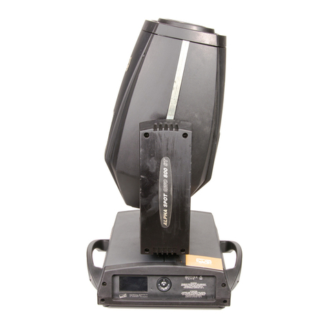 Claypaky ALPHA SPOT QWO 800 ST User manual