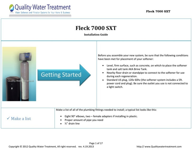 Fleck 7000SXT installation guide Fleck 7000SXT installation guide