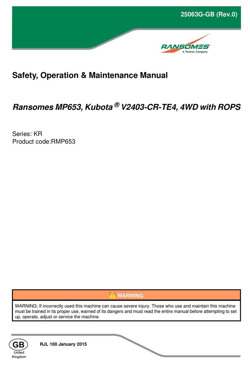 Ransomes MP653 Safety, operation & maintenance manual