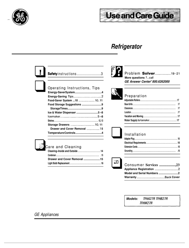 EG TFHA27R Use and care guide
