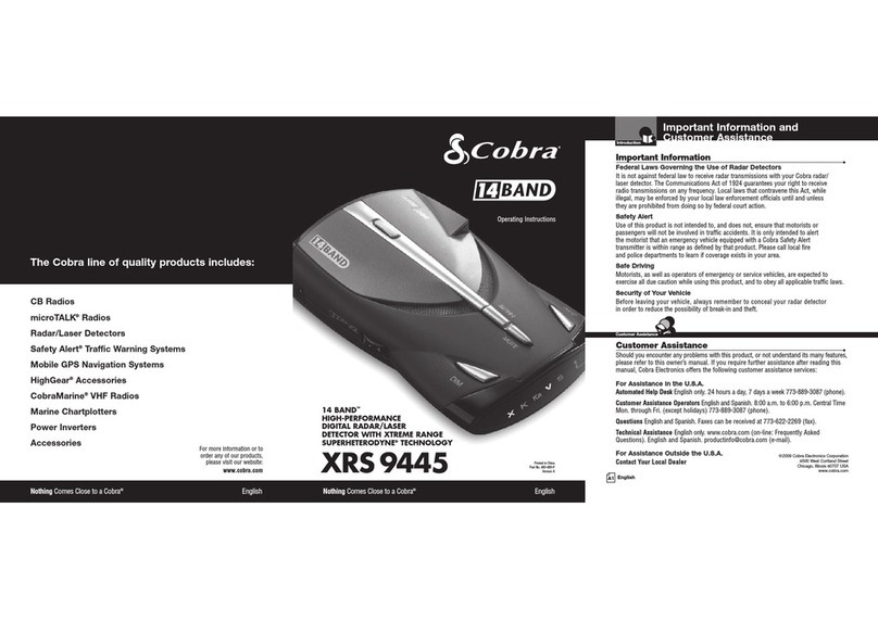 Cobra XRS 9445 operating instructions