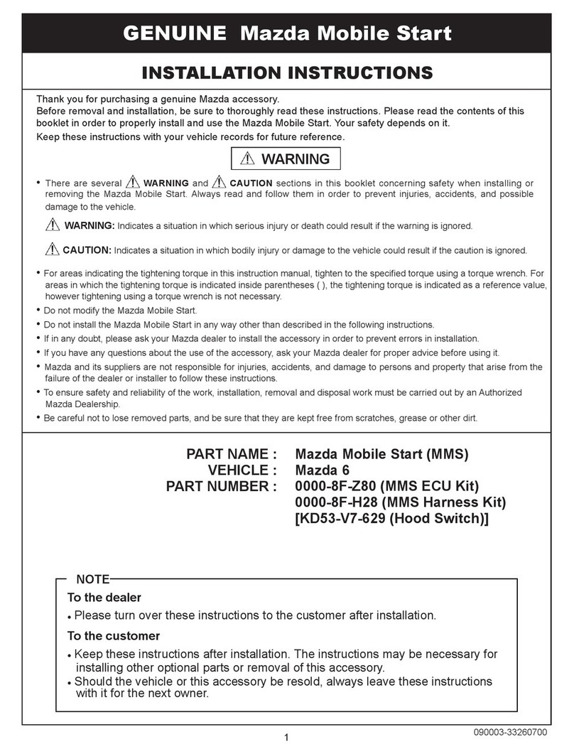 Mazda 0000-8F-H28 installation instructions