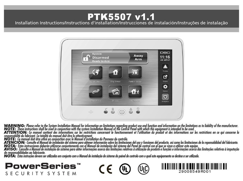 DSC PowerSeries PTK5507 User manual