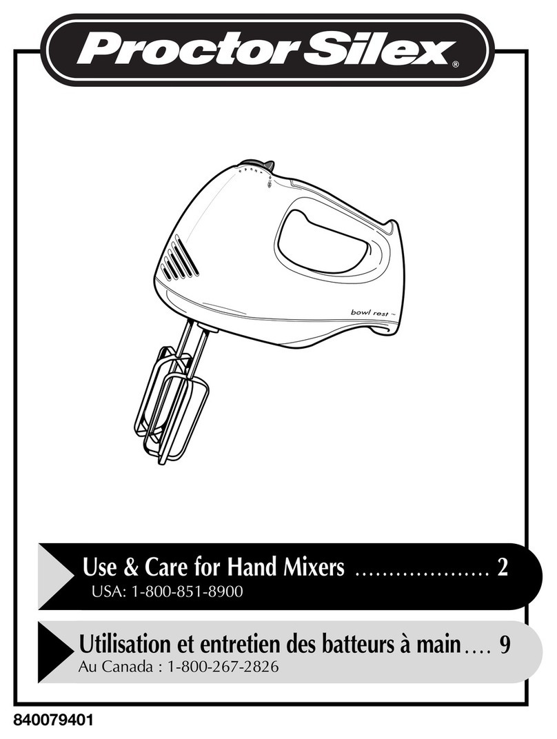 Proctor-Silex Hand Mixer use & care